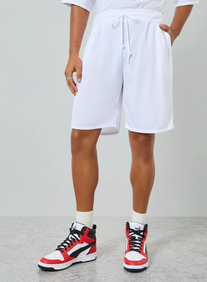Take Two  Men Solid Oversized T-Shirt and Shorts Co-Ords for Men | Best Price UAE